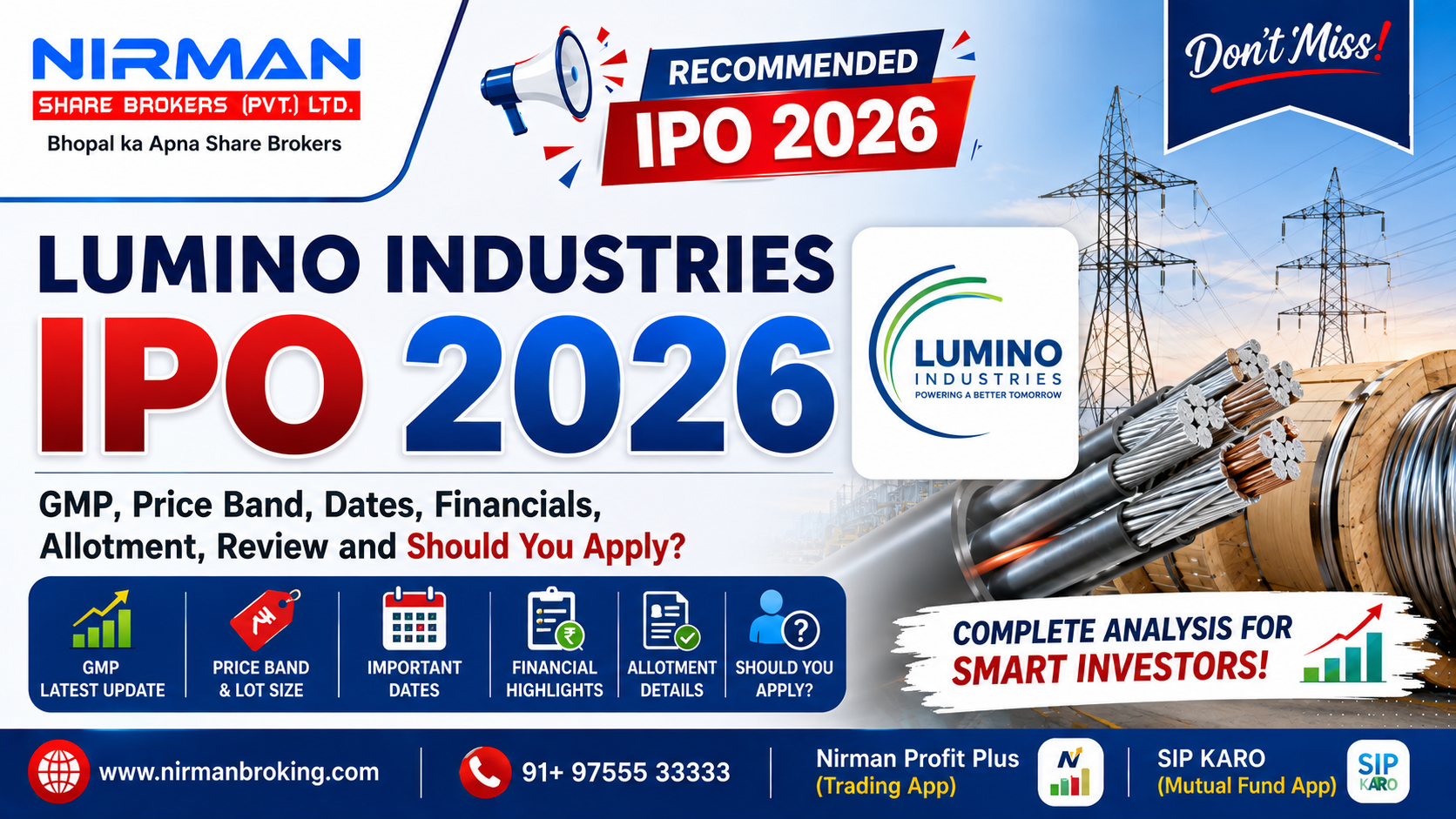 Lumino Industries IPO: GMP, Price Band, Dates, Financials, Allotment, Review and Should You Apply?