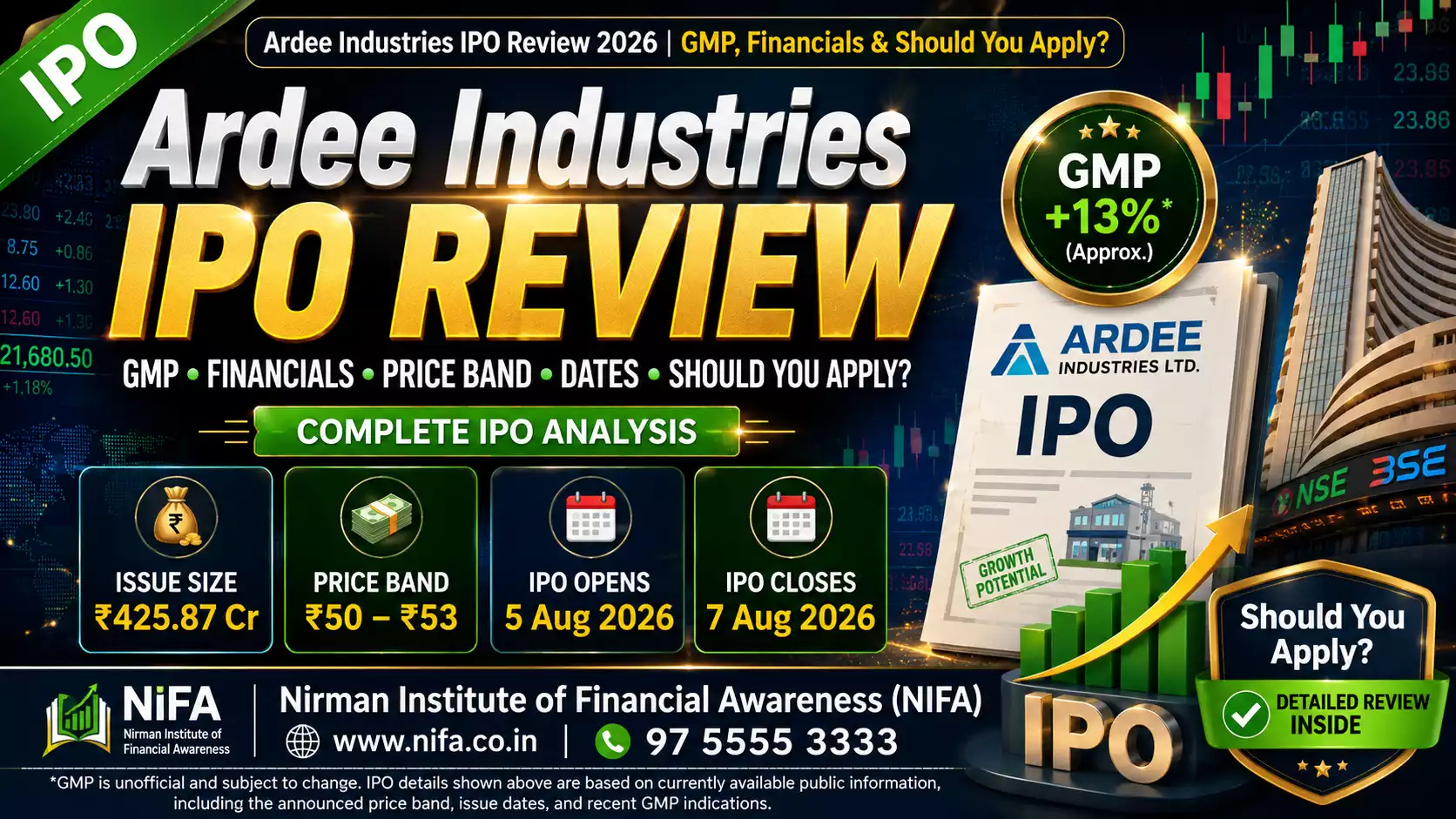 Ardee Industries IPO Review: GMP, Financials, Price Band, Dates & Should You Apply?