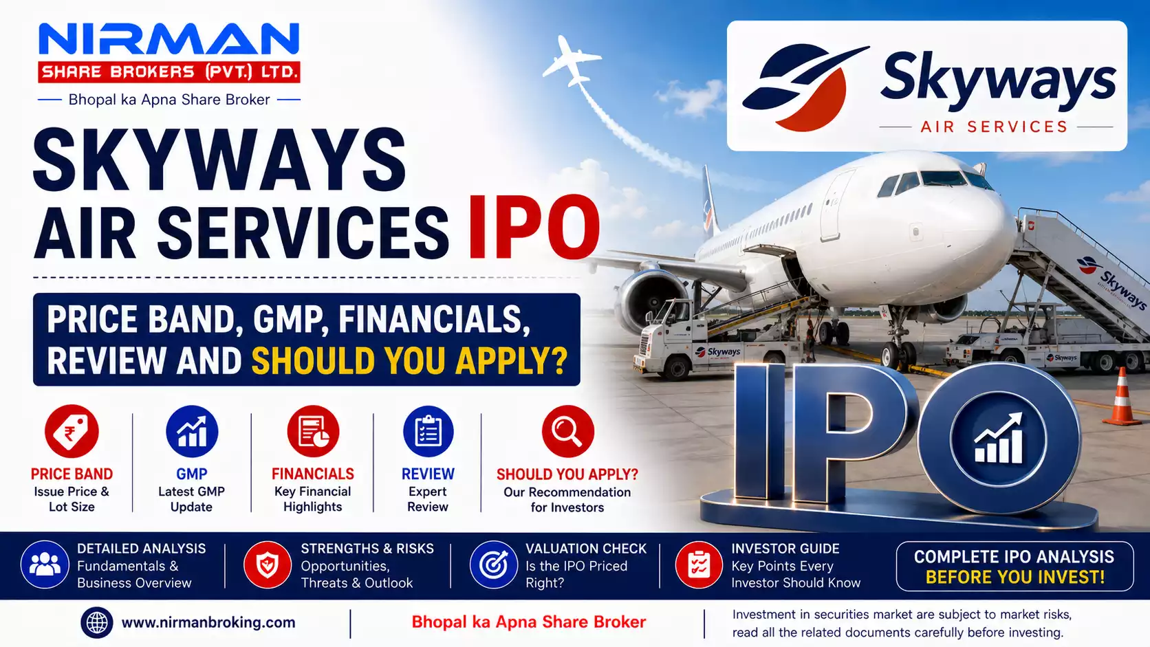 Skyways Air Services IPO: Price Band, GMP, Financials, Review and Should You Apply?