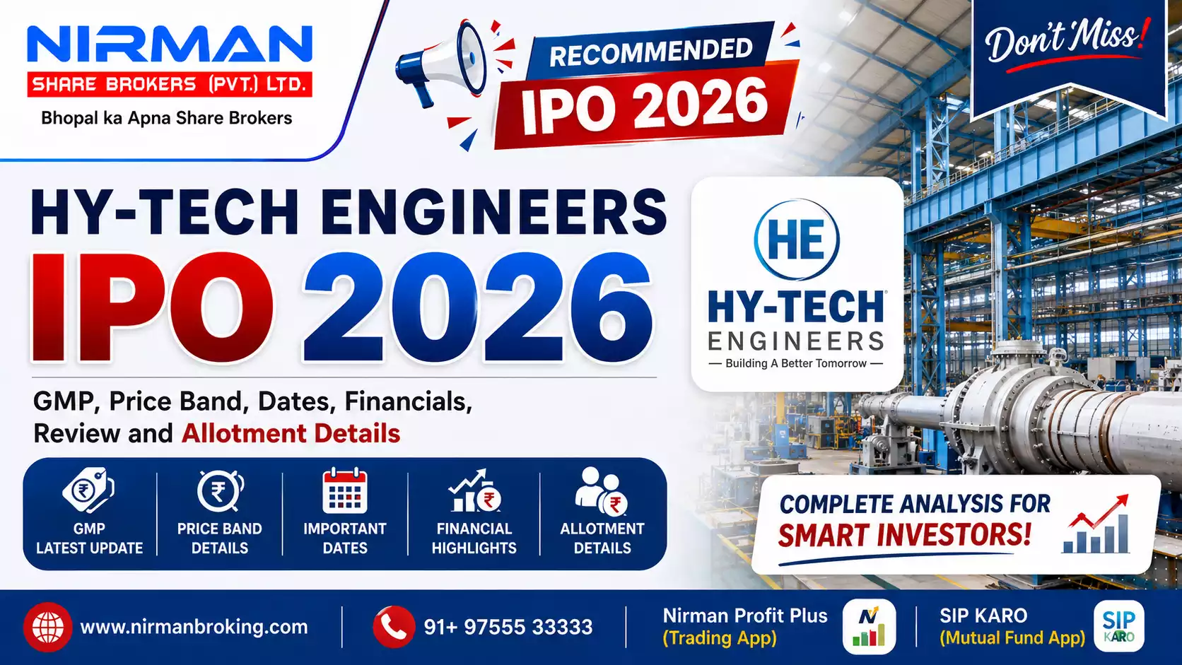 Hy-Tech Engineers IPO 2026: GMP, Price Band, Dates, Financials, Review and Allotment