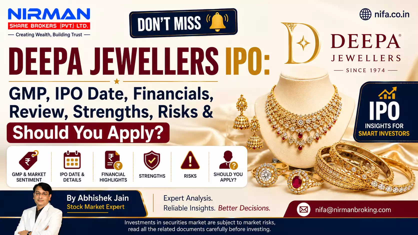 Deepa Jewellers IPO: GMP, IPO Date, Financials, Review, Strengths, Risks & Should You Apply?
