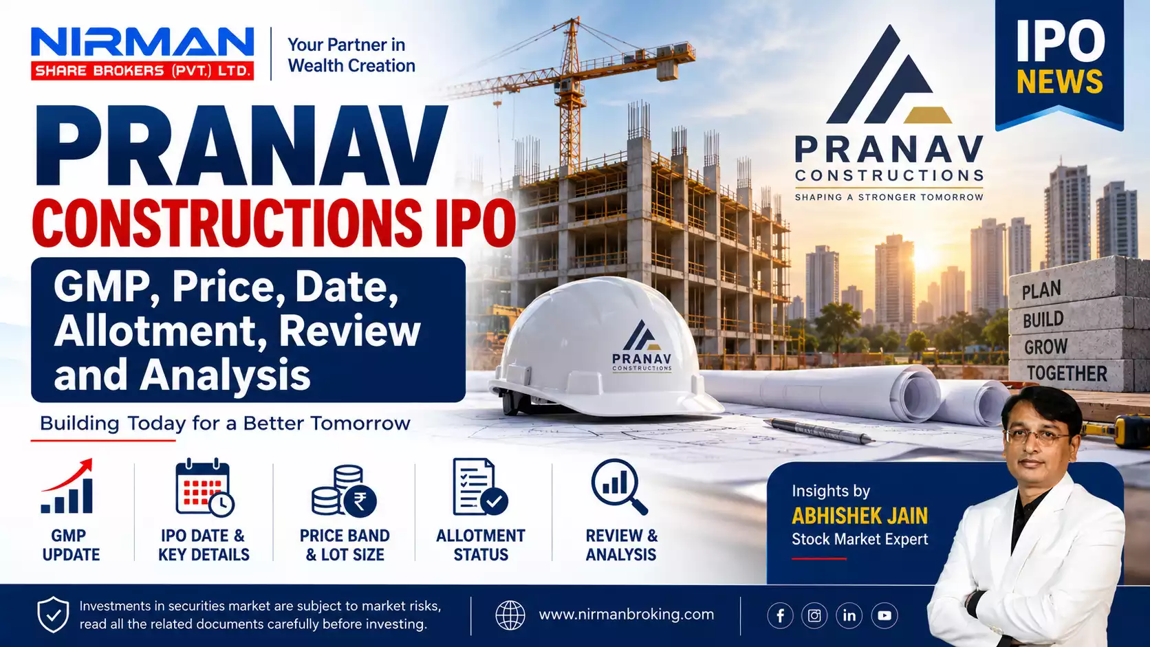 Pranav Constructions IPO GMP, Price, Date, Allotment, Review and Analysis