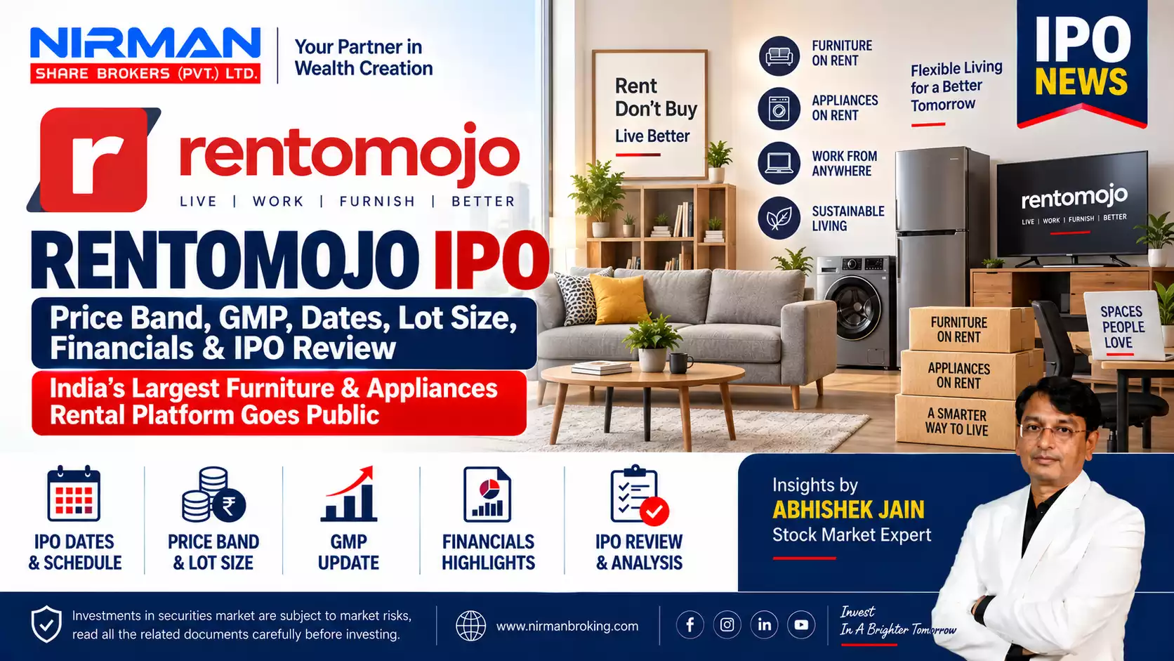 Rentomojo IPO, Price Band, GMP, Dates, Lot Size, Financials & IPO Review