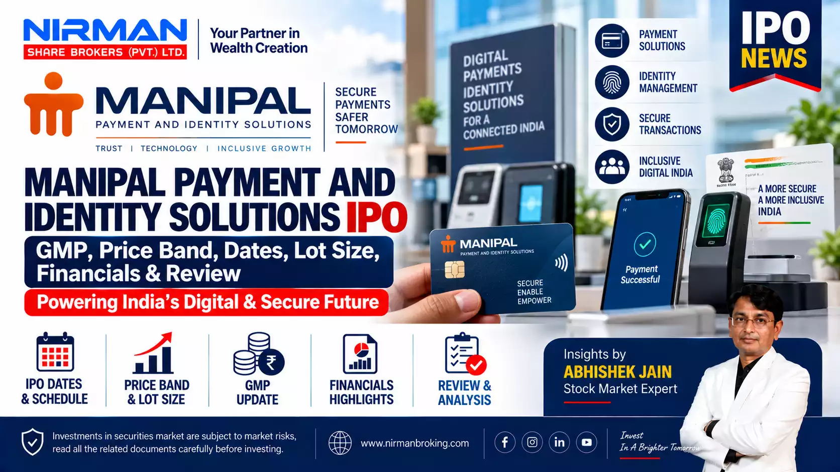 Manipal Payment and Identity Solutions IPO, GMP, Price Band, Dates, Lot Size, Financials & Review